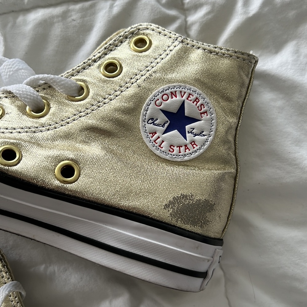 Custom Gold Converse - Picture 2 of 4